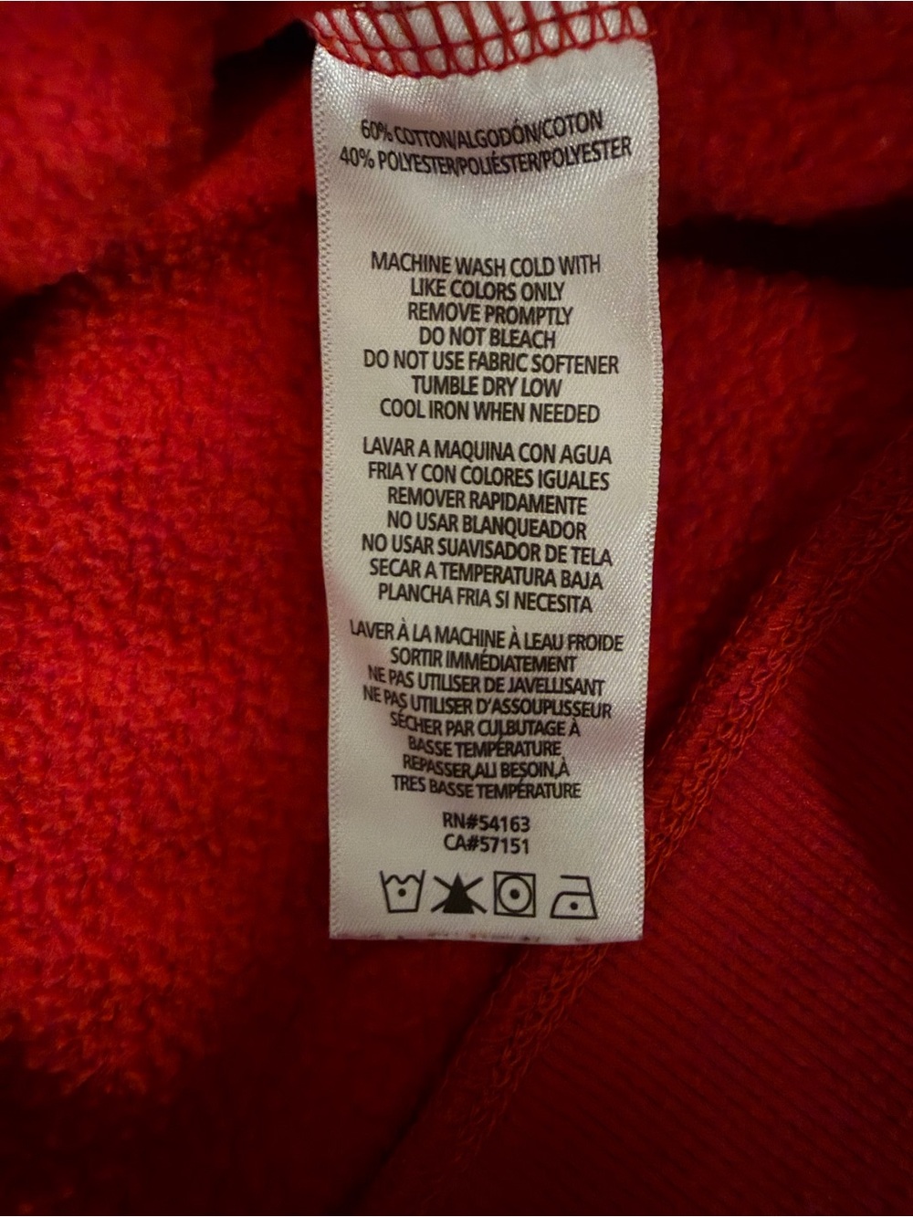 Tommy Hilfiger Sport Red Cowl Neck Funnel Neck Sweatshirt Pullover Womens Large - Picture 4 of 7